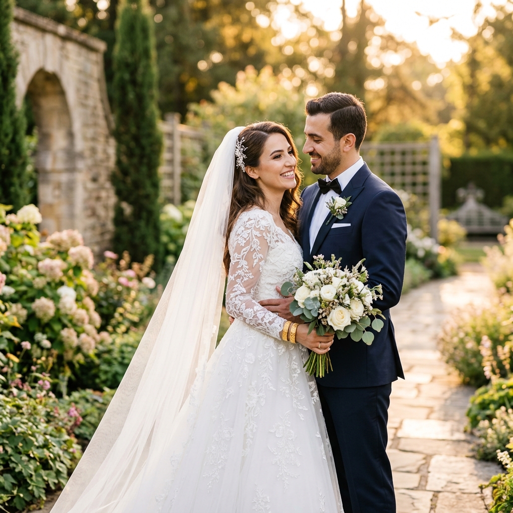 Düğün fotoğrafı - gelin damat portre